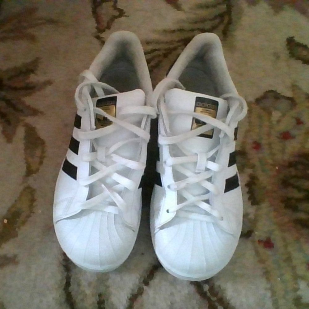 white adidas sneakers